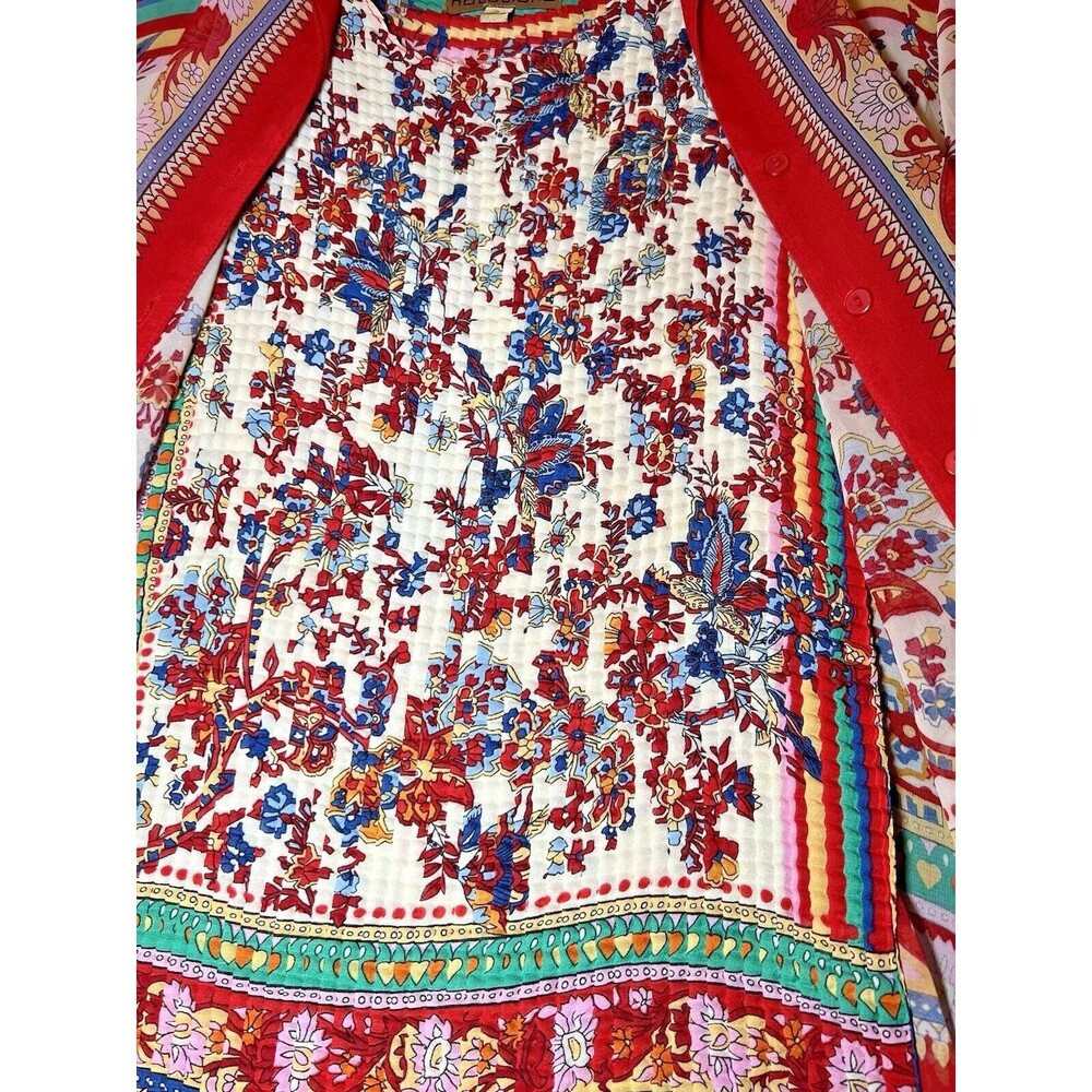 Notations 2-Piece Set Bohemian Floral Paisley Print Blouse & Tank Top Size Small - Picture 15 of 16